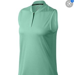 NWT green Nike golf sleeveless polo
